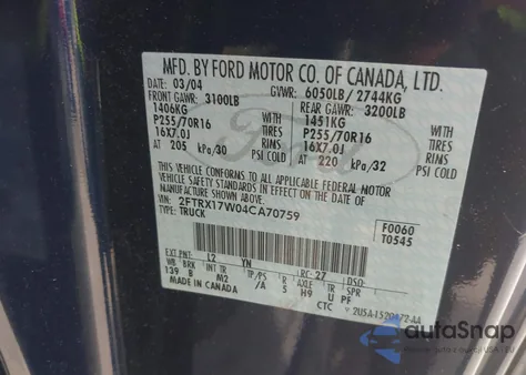 2004 Ford F-150 Heritage Xl/Xlt from USA, damaged, VIN 2FTRX17W04CA70759